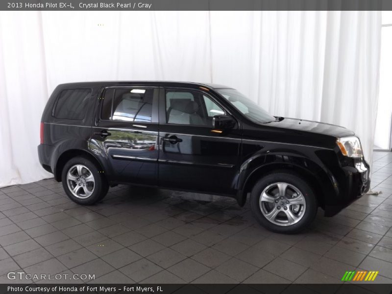 Crystal Black Pearl / Gray 2013 Honda Pilot EX-L