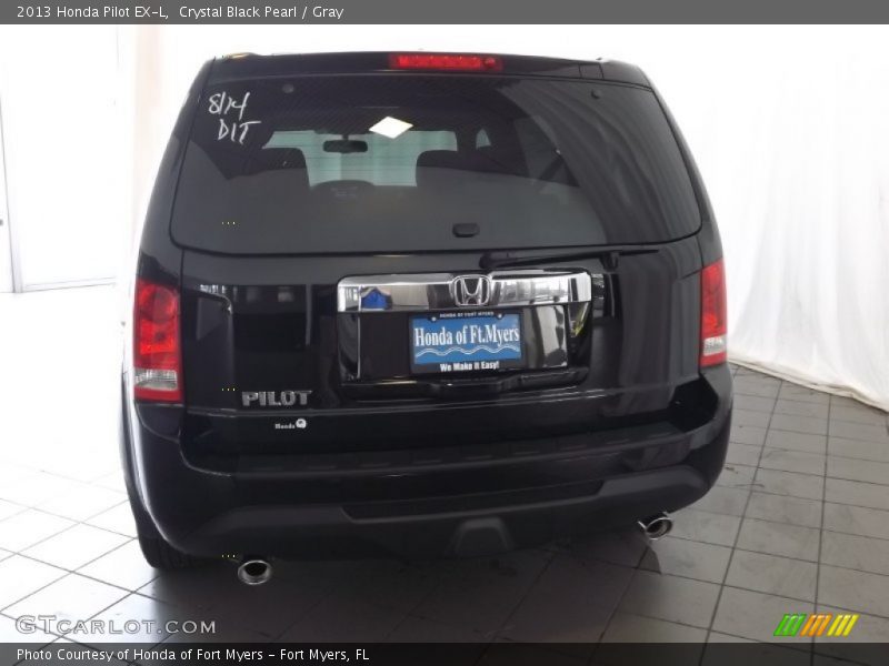 Crystal Black Pearl / Gray 2013 Honda Pilot EX-L