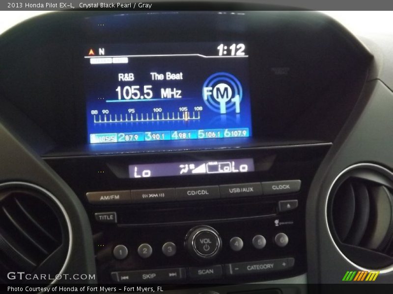 Crystal Black Pearl / Gray 2013 Honda Pilot EX-L