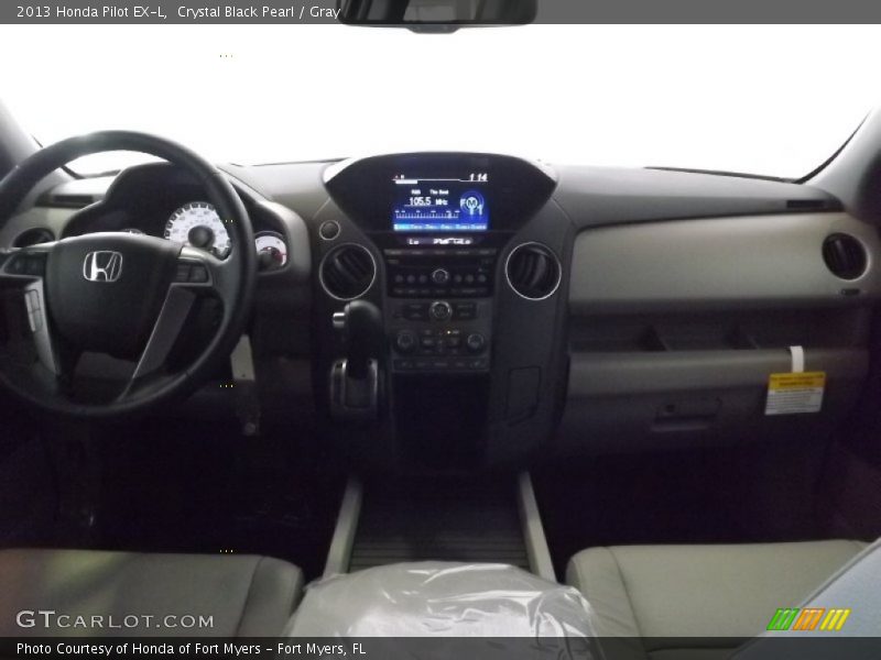Crystal Black Pearl / Gray 2013 Honda Pilot EX-L