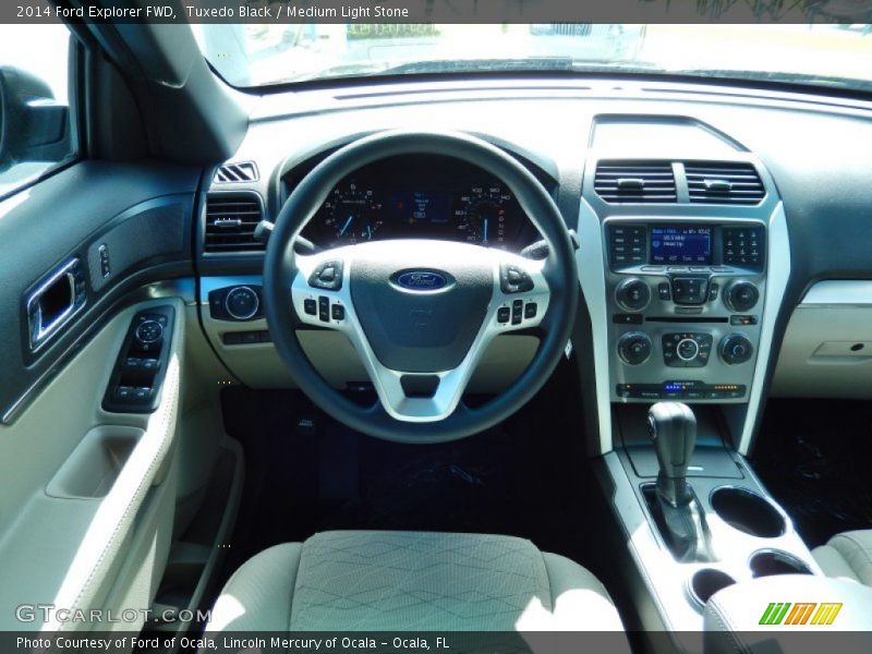Tuxedo Black / Medium Light Stone 2014 Ford Explorer FWD