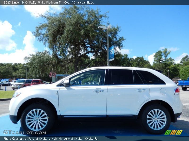 White Platinum Tri-Coat / Charcoal Black 2013 Lincoln MKX FWD
