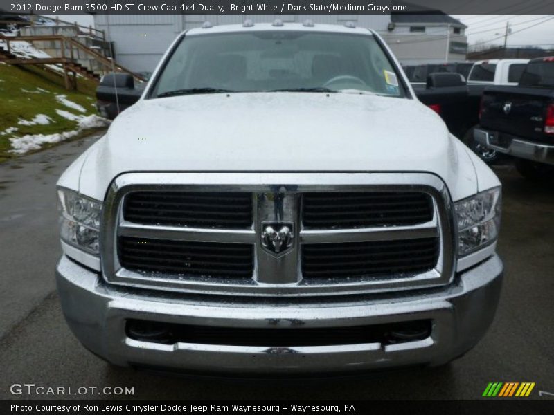 Bright White / Dark Slate/Medium Graystone 2012 Dodge Ram 3500 HD ST Crew Cab 4x4 Dually