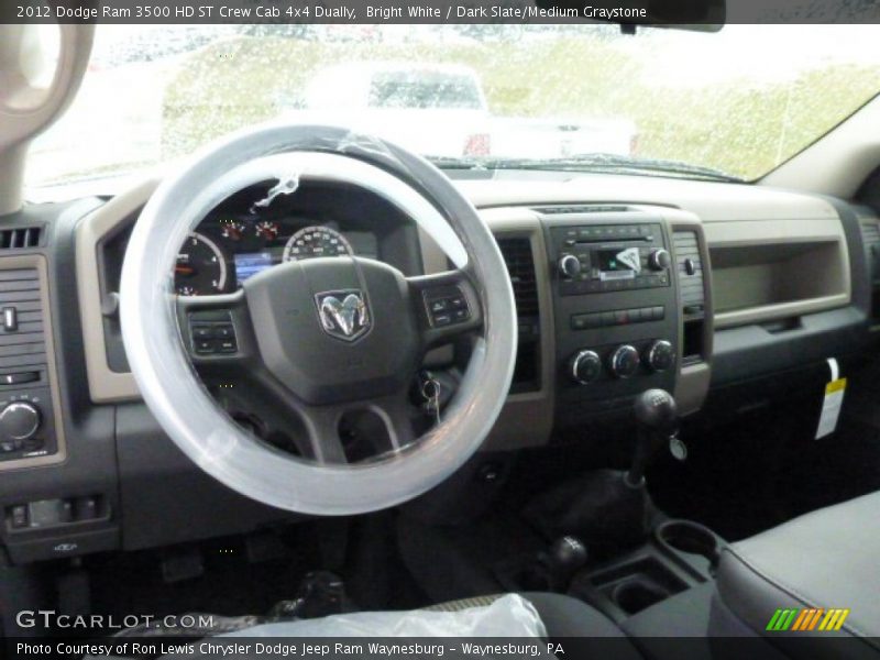 Bright White / Dark Slate/Medium Graystone 2012 Dodge Ram 3500 HD ST Crew Cab 4x4 Dually