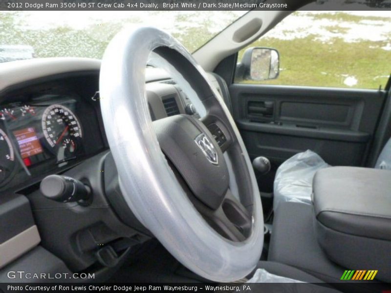 Bright White / Dark Slate/Medium Graystone 2012 Dodge Ram 3500 HD ST Crew Cab 4x4 Dually