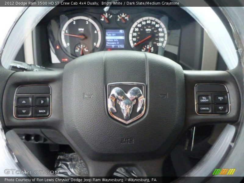 Bright White / Dark Slate/Medium Graystone 2012 Dodge Ram 3500 HD ST Crew Cab 4x4 Dually