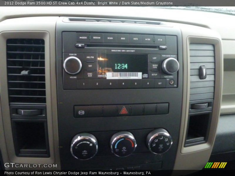 Bright White / Dark Slate/Medium Graystone 2012 Dodge Ram 3500 HD ST Crew Cab 4x4 Dually