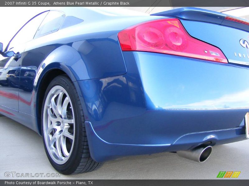 Athens Blue Pearl Metallic / Graphite Black 2007 Infiniti G 35 Coupe