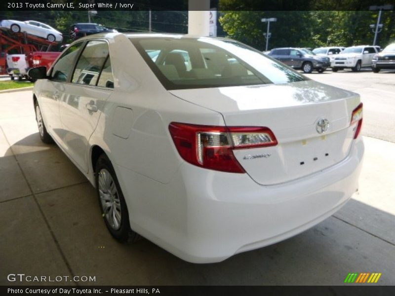 Super White / Ivory 2013 Toyota Camry LE