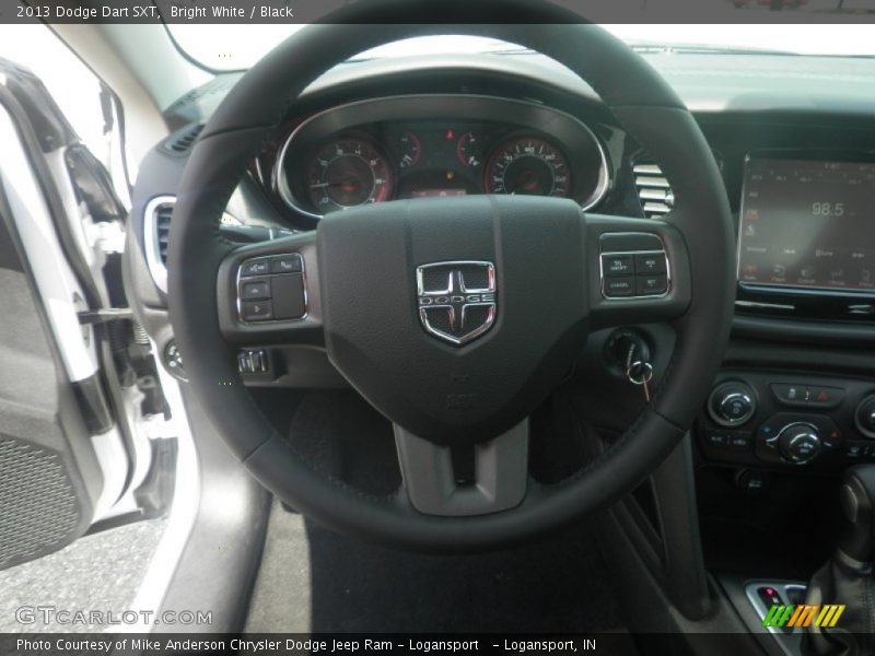 Bright White / Black 2013 Dodge Dart SXT