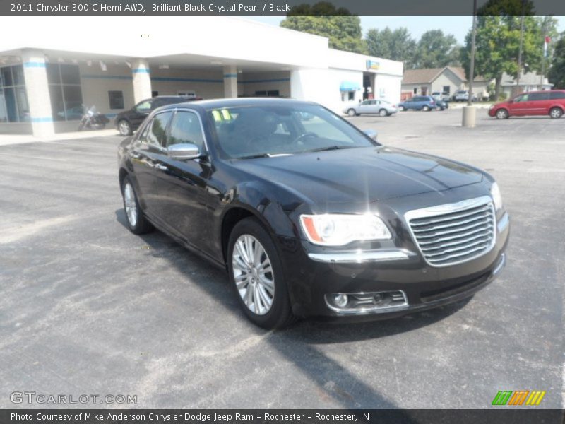 Brilliant Black Crystal Pearl / Black 2011 Chrysler 300 C Hemi AWD