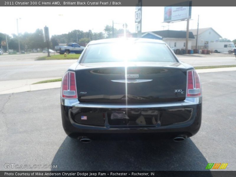 Brilliant Black Crystal Pearl / Black 2011 Chrysler 300 C Hemi AWD