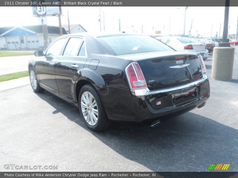 Brilliant Black Crystal Pearl / Black 2011 Chrysler 300 C Hemi AWD