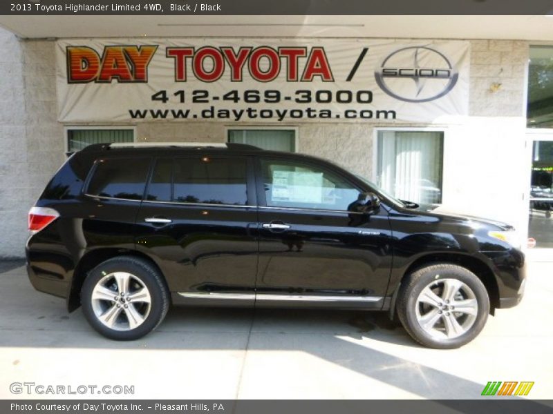 Black / Black 2013 Toyota Highlander Limited 4WD