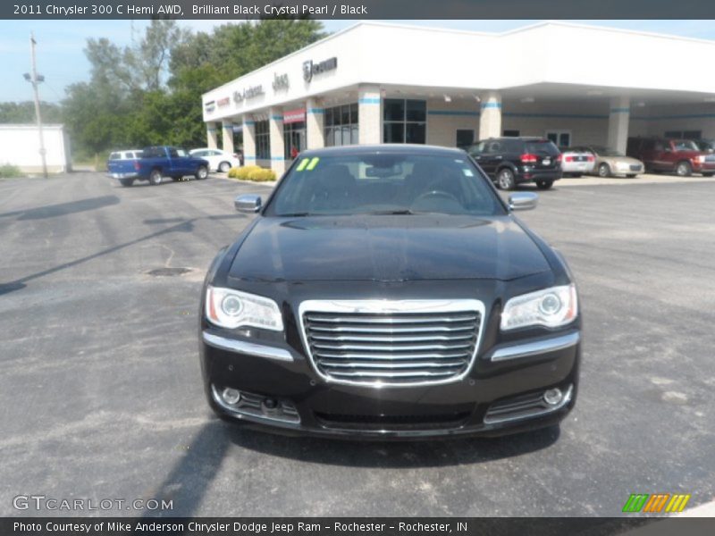 Brilliant Black Crystal Pearl / Black 2011 Chrysler 300 C Hemi AWD