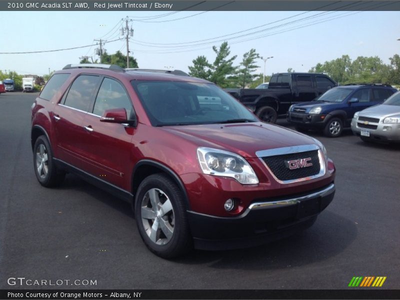 Red Jewel Tintcoat / Ebony 2010 GMC Acadia SLT AWD
