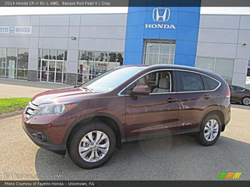 Basque Red Pearl II / Gray 2014 Honda CR-V EX-L AWD