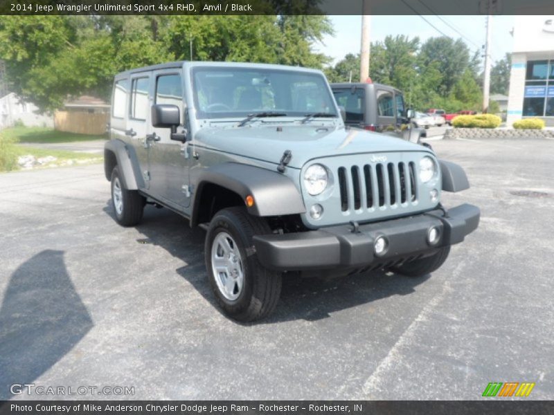 Anvil / Black 2014 Jeep Wrangler Unlimited Sport 4x4 RHD