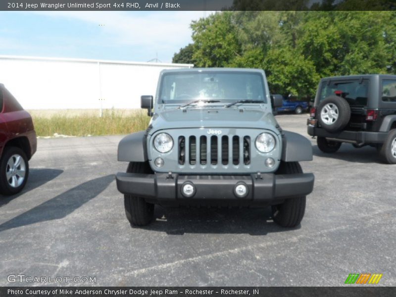 Anvil / Black 2014 Jeep Wrangler Unlimited Sport 4x4 RHD