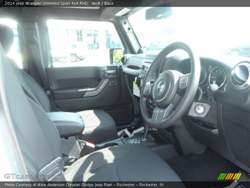 Anvil / Black 2014 Jeep Wrangler Unlimited Sport 4x4 RHD