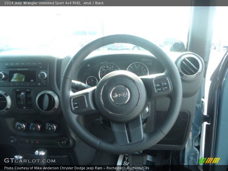 Anvil / Black 2014 Jeep Wrangler Unlimited Sport 4x4 RHD