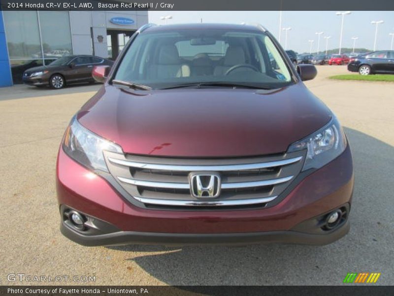 Basque Red Pearl II / Gray 2014 Honda CR-V EX-L AWD