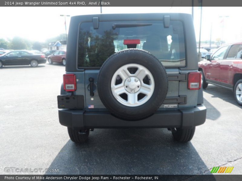 Anvil / Black 2014 Jeep Wrangler Unlimited Sport 4x4 RHD