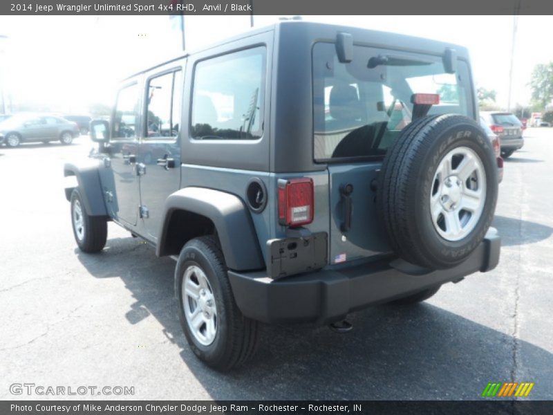Anvil / Black 2014 Jeep Wrangler Unlimited Sport 4x4 RHD