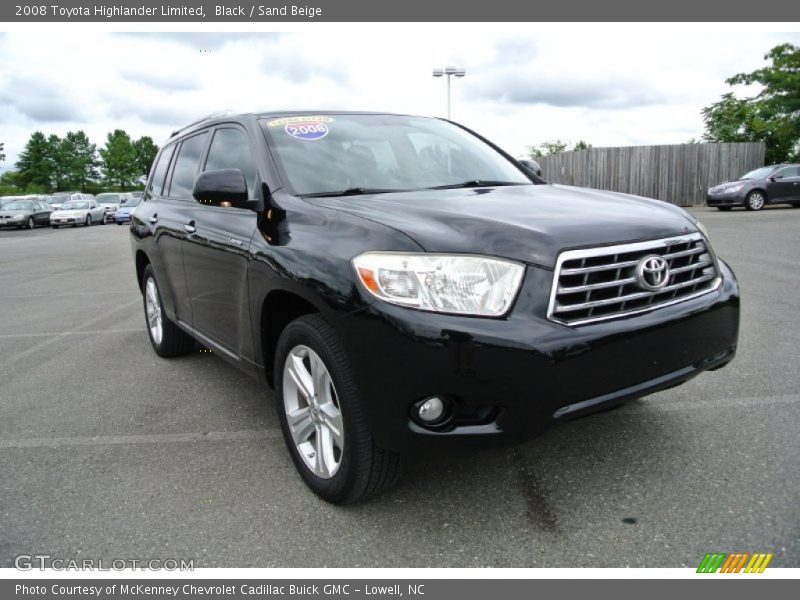 Black / Sand Beige 2008 Toyota Highlander Limited
