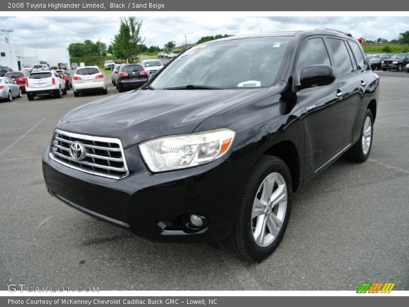 Black / Sand Beige 2008 Toyota Highlander Limited