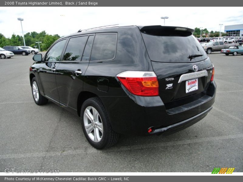 Black / Sand Beige 2008 Toyota Highlander Limited