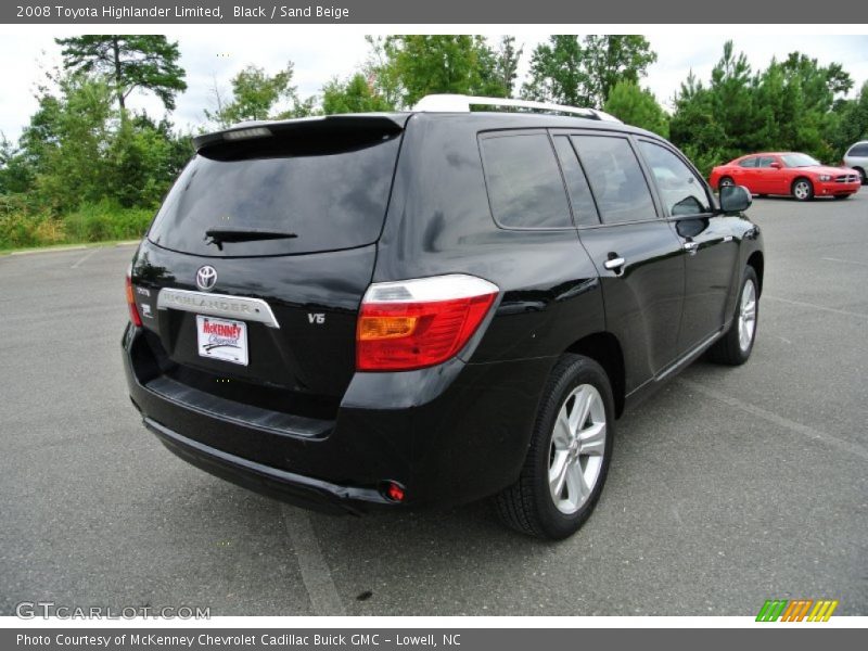 Black / Sand Beige 2008 Toyota Highlander Limited