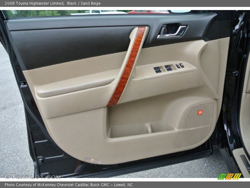 Black / Sand Beige 2008 Toyota Highlander Limited