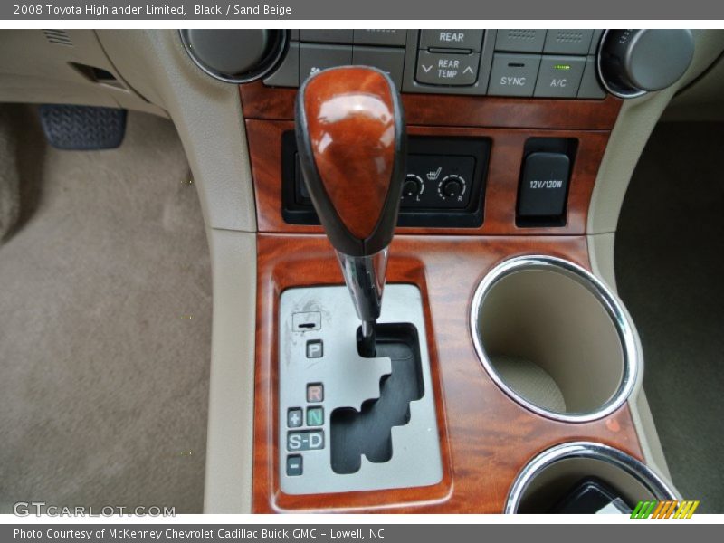 Black / Sand Beige 2008 Toyota Highlander Limited