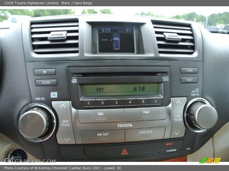 Black / Sand Beige 2008 Toyota Highlander Limited