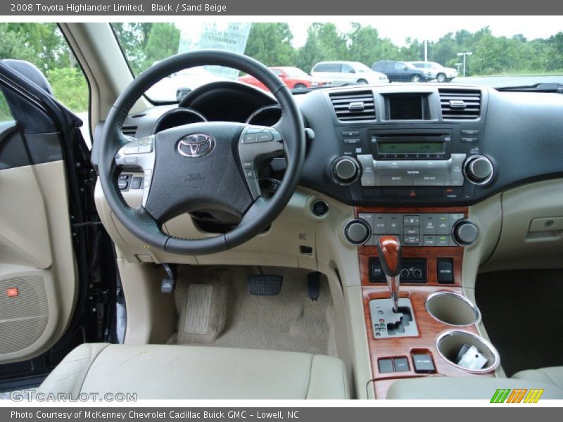 Black / Sand Beige 2008 Toyota Highlander Limited