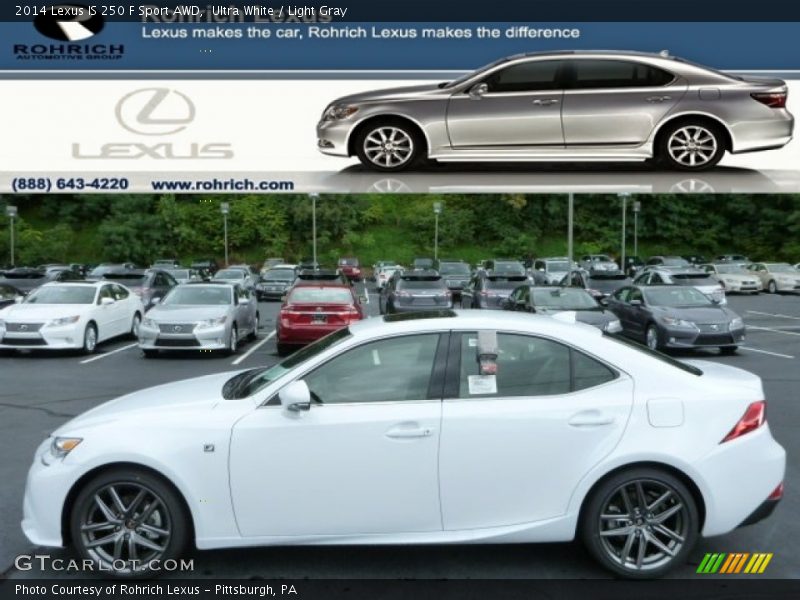 Ultra White / Light Gray 2014 Lexus IS 250 F Sport AWD
