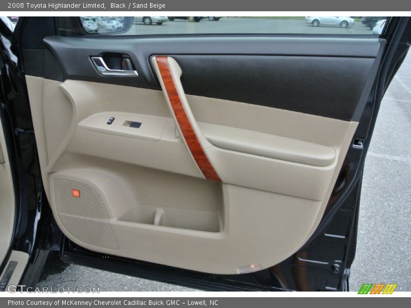 Black / Sand Beige 2008 Toyota Highlander Limited