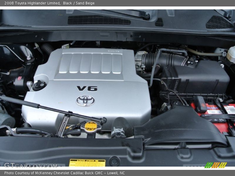 Black / Sand Beige 2008 Toyota Highlander Limited