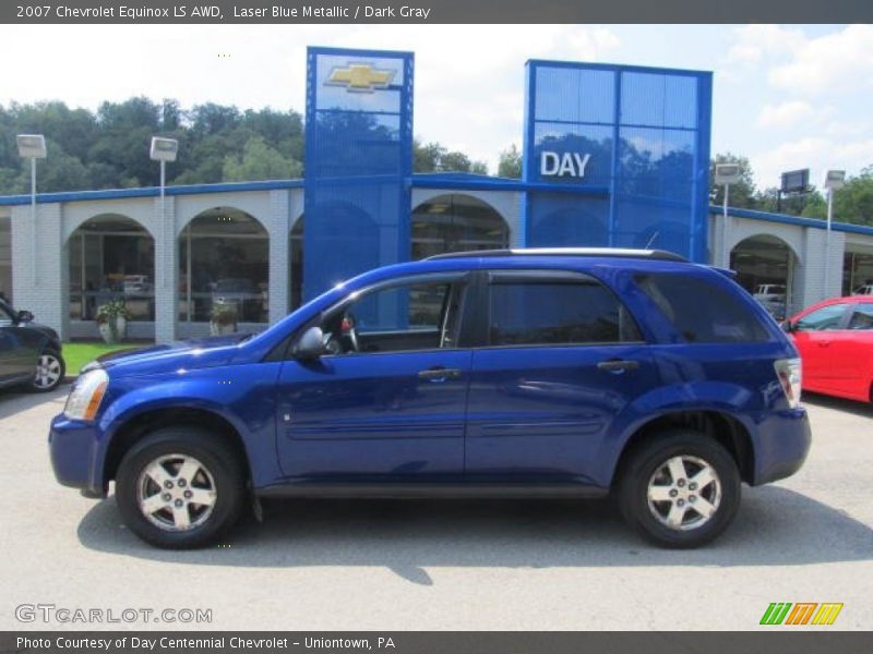 Laser Blue Metallic / Dark Gray 2007 Chevrolet Equinox LS AWD