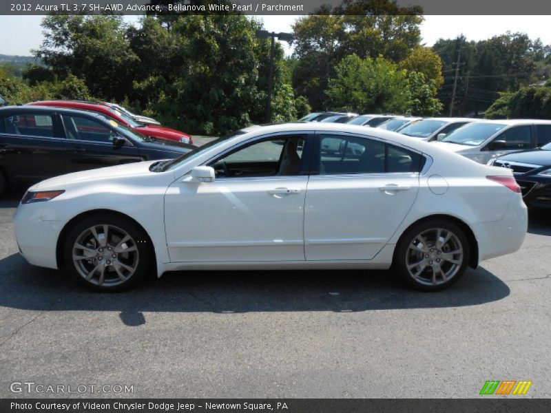 Bellanova White Pearl / Parchment 2012 Acura TL 3.7 SH-AWD Advance
