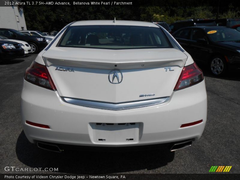 Bellanova White Pearl / Parchment 2012 Acura TL 3.7 SH-AWD Advance