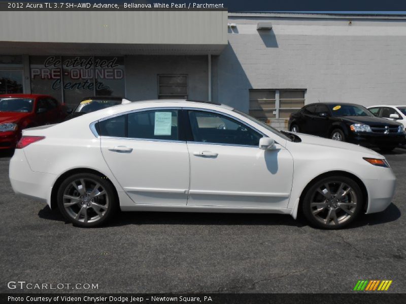 Bellanova White Pearl / Parchment 2012 Acura TL 3.7 SH-AWD Advance