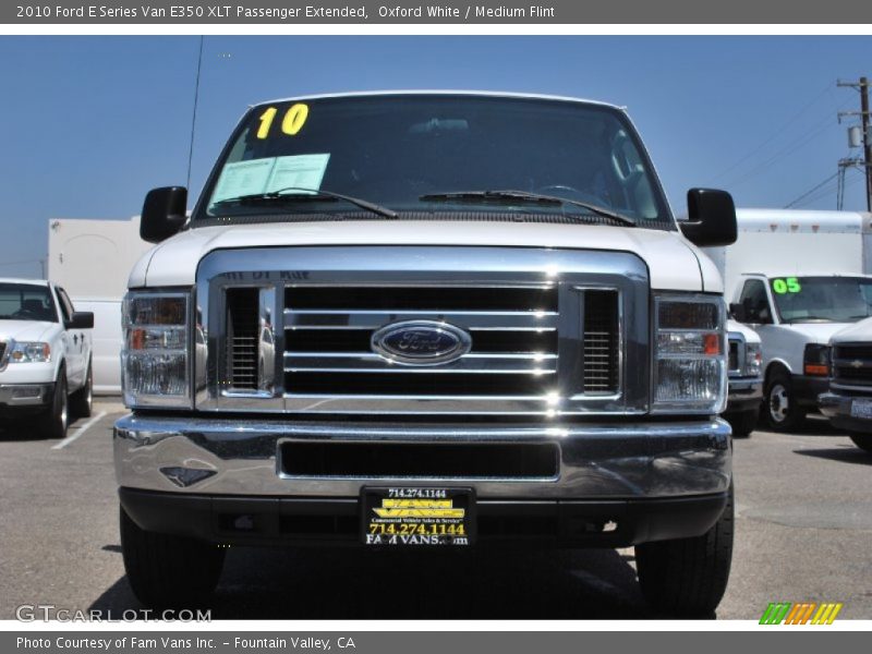 Oxford White / Medium Flint 2010 Ford E Series Van E350 XLT Passenger Extended