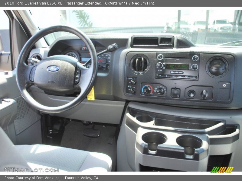 Oxford White / Medium Flint 2010 Ford E Series Van E350 XLT Passenger Extended