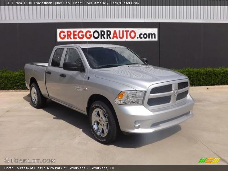 Bright Silver Metallic / Black/Diesel Gray 2013 Ram 1500 Tradesman Quad Cab