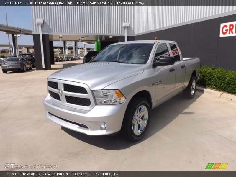 Bright Silver Metallic / Black/Diesel Gray 2013 Ram 1500 Tradesman Quad Cab