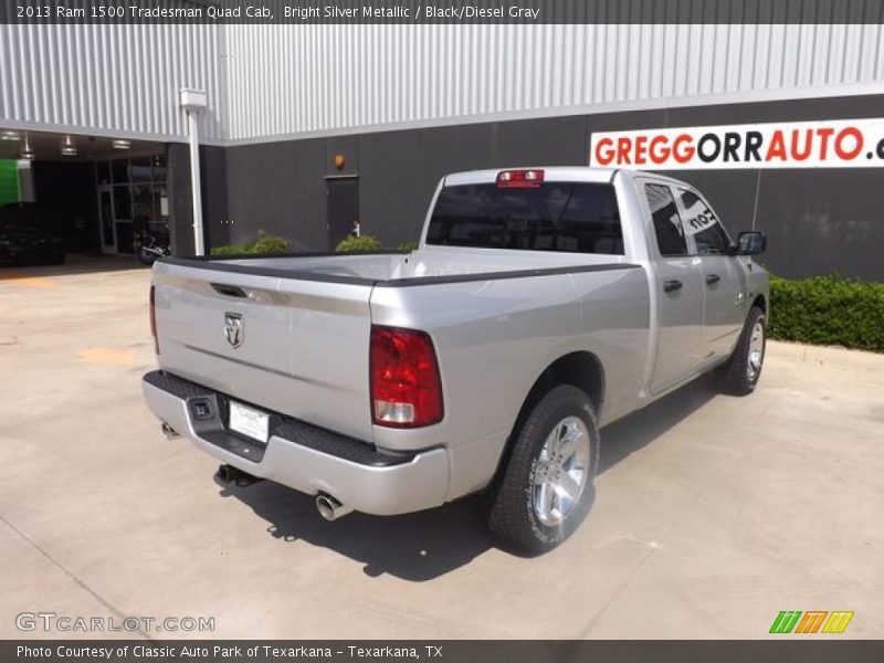 Bright Silver Metallic / Black/Diesel Gray 2013 Ram 1500 Tradesman Quad Cab