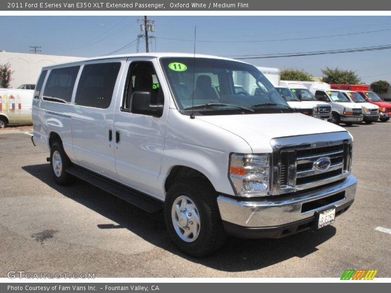 Oxford White / Medium Flint 2011 Ford E Series Van E350 XLT Extended Passenger