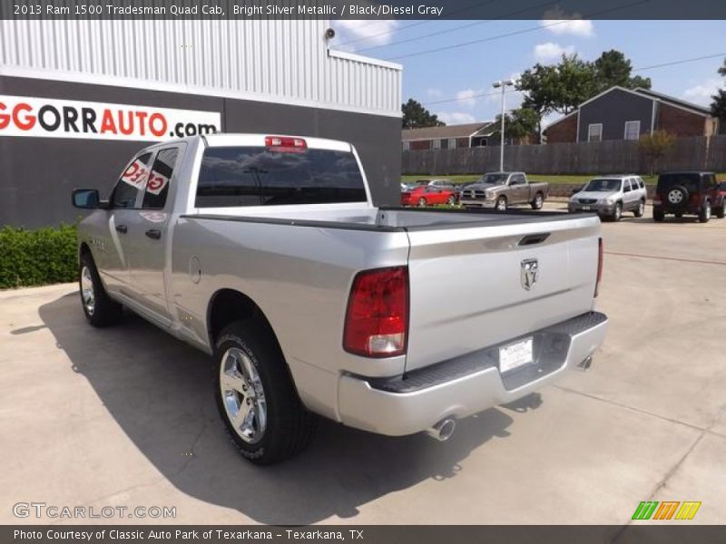 Bright Silver Metallic / Black/Diesel Gray 2013 Ram 1500 Tradesman Quad Cab